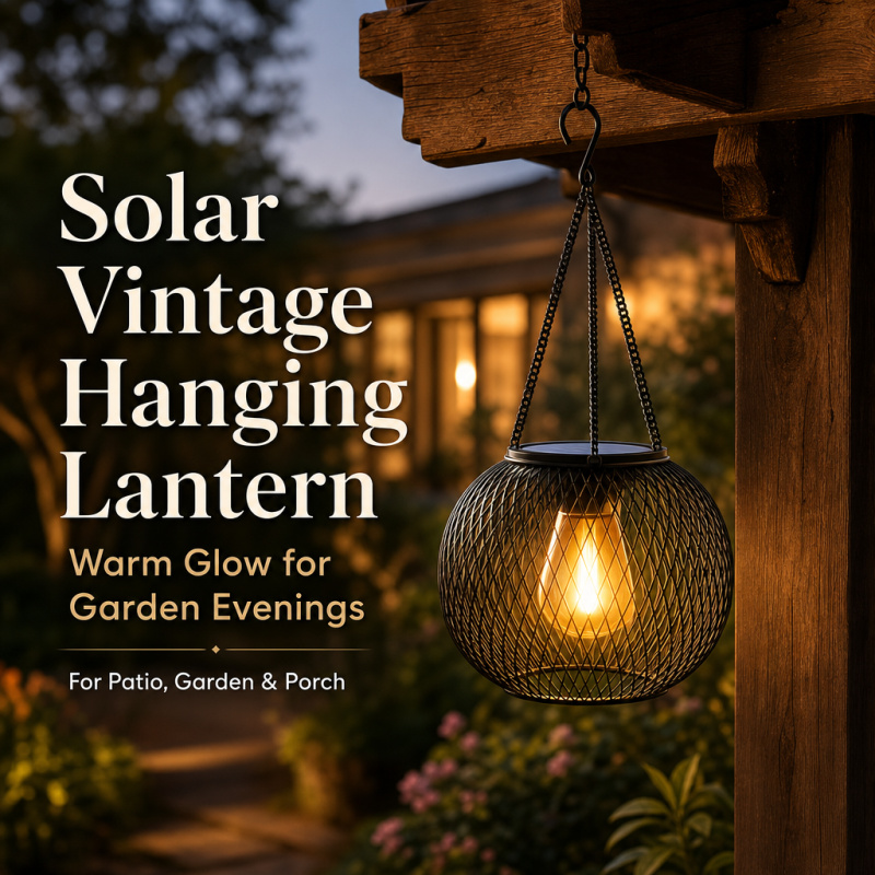 Outdoor Lighting Effects - Solar Powered LED Hanging Floor Lamp