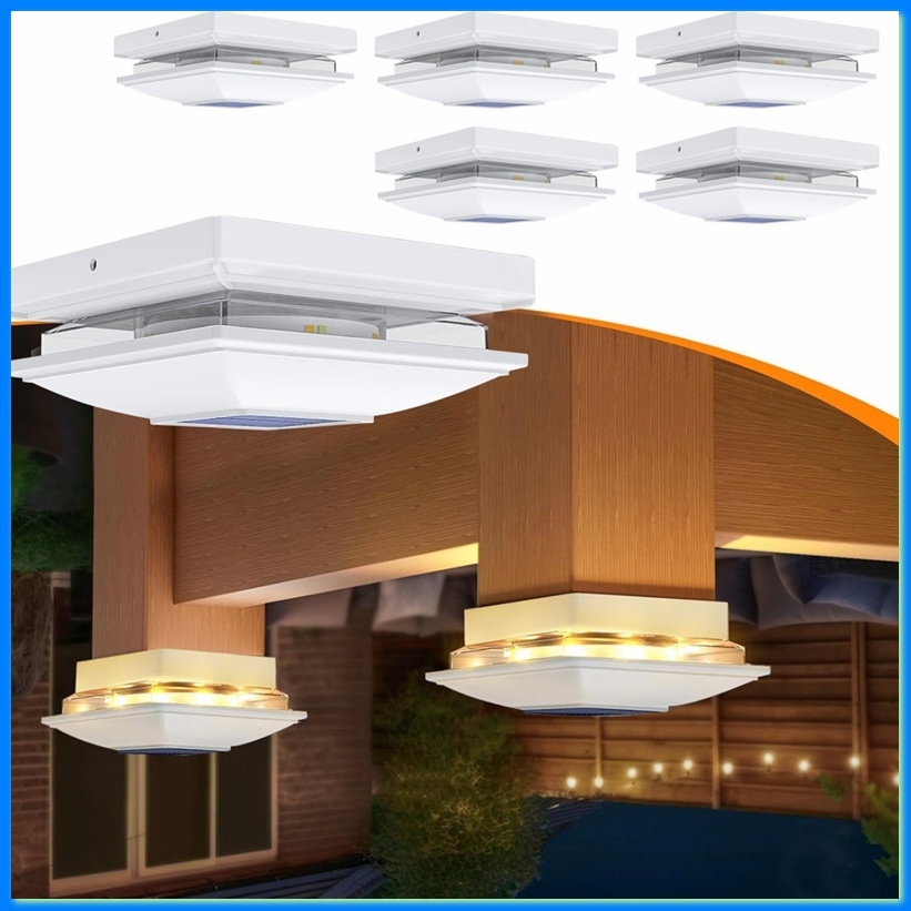 Post Cap Light - 4 Pack Solar Post Cap Lights