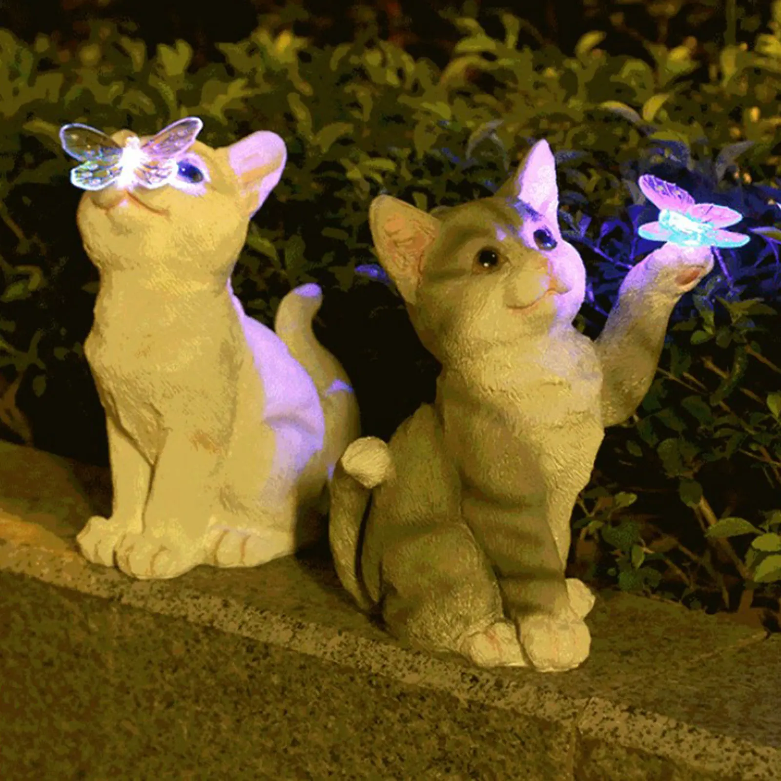 Landscape Spike Light - Outdoor Cat Sculpture Figurine Pendant Garden