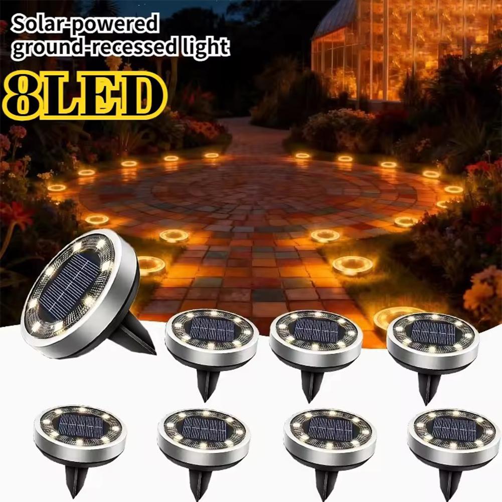 Deck Step Light - Solar Disk Light IP68 Waterproof In