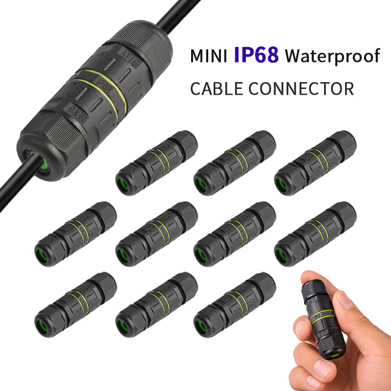 Outdoor Lighting Connectors - IP68 Mini Waterproof Inline Cable Connector