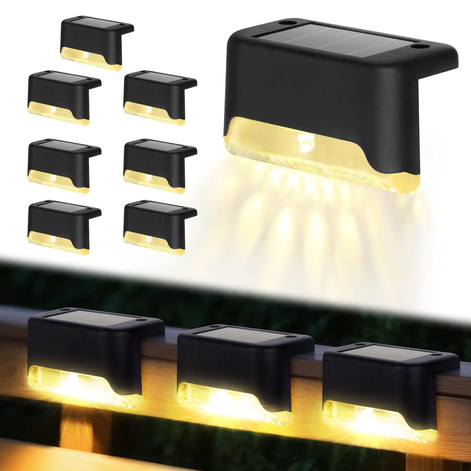 Solar Deck Lights, 8 Pack LED  - огляд і ціна Deck Step Light