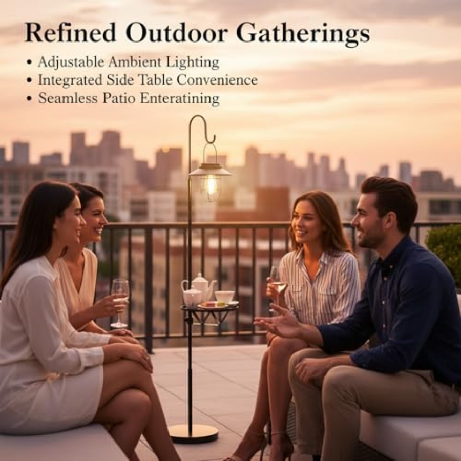 Solar Floor Lamp with Table, 6 - огляд і ціна Outdoor Lighting Patio