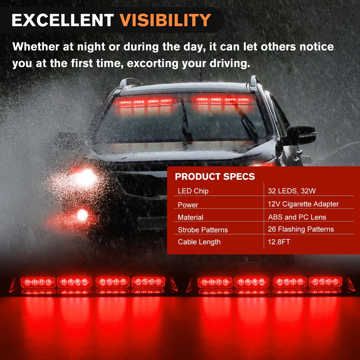 Nilight 32LED Emergency Dash S - огляд і ціна Deck Step Light