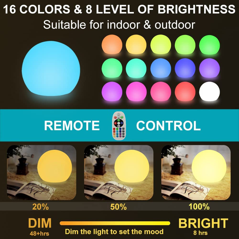 Rechargeable LED Glowing Ball  - огляд і ціна Outdoor Lighting Effects
