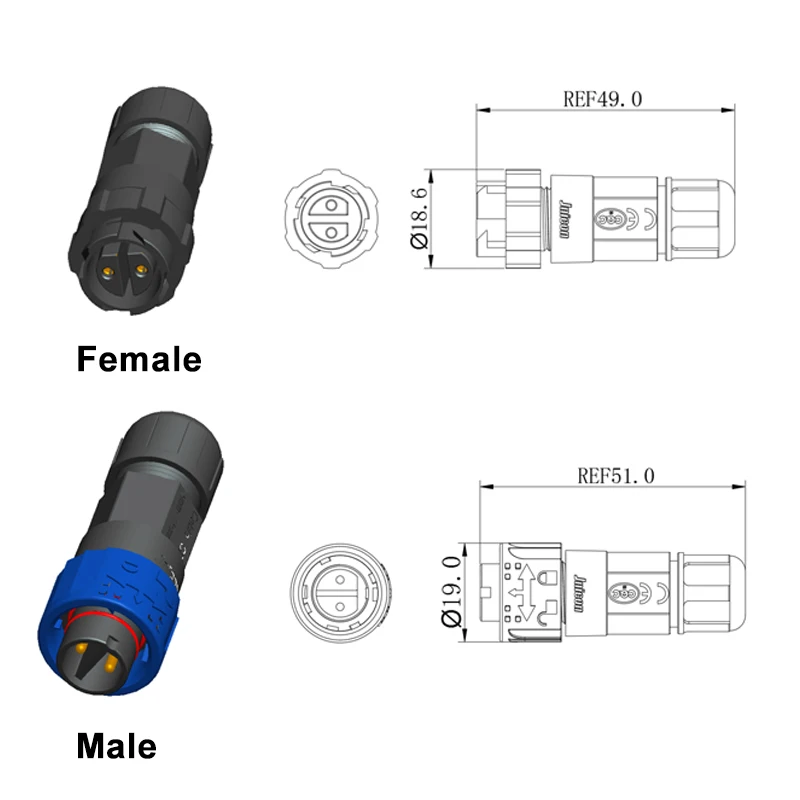 2Pin M16 Power Connector Self- - огляд і ціна Outdoor Lighting Connectors