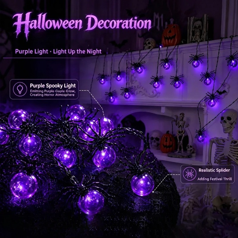 Battery Powered Spider LED Str - огляд і ціна Outdoor Lighting Battery