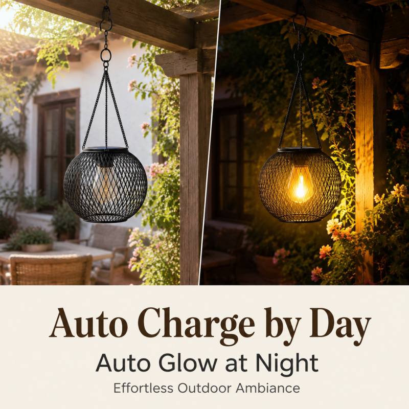 Solar Powered LED Hanging Floo - огляд і ціна Outdoor Lighting Effects