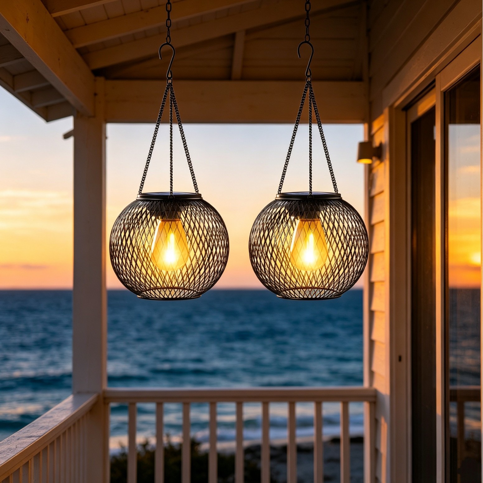 Solar Powered LED Hanging Floo - огляд і ціна Outdoor Lighting Effects