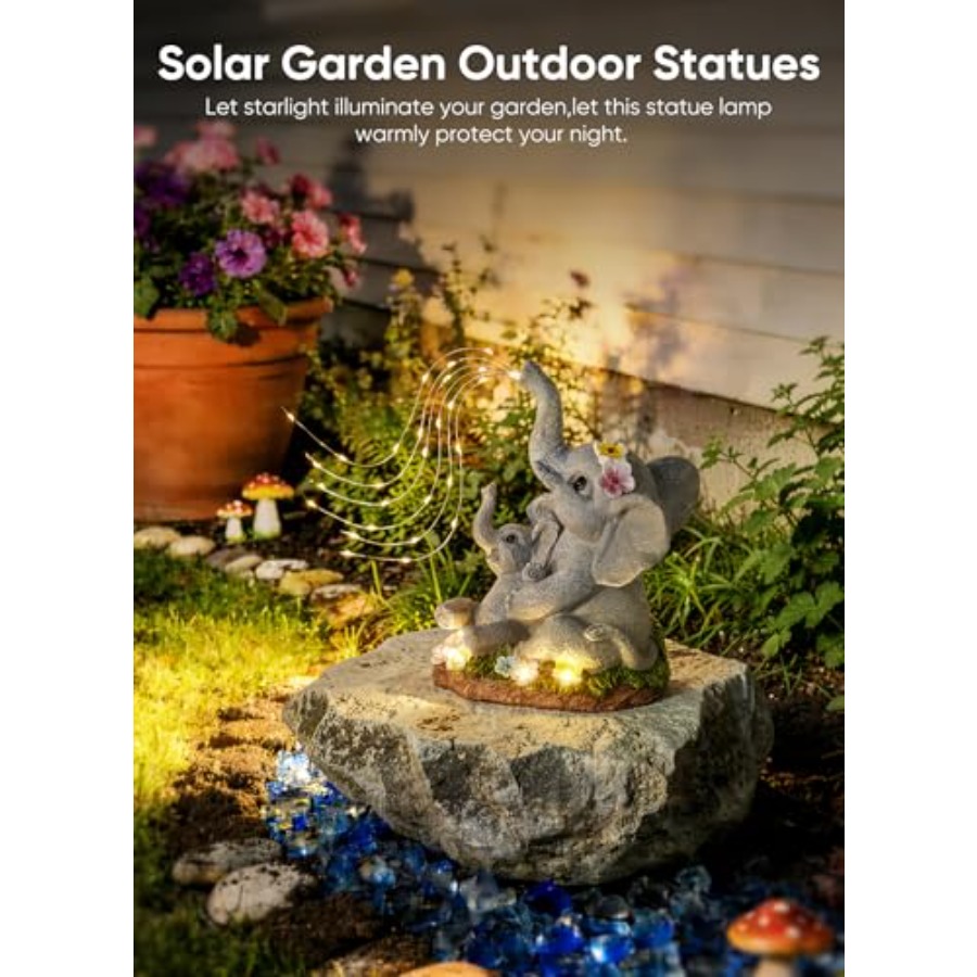 Solar-Elephant-Garden-Decor-St - огляд і ціна Outdoor Lighting Patio