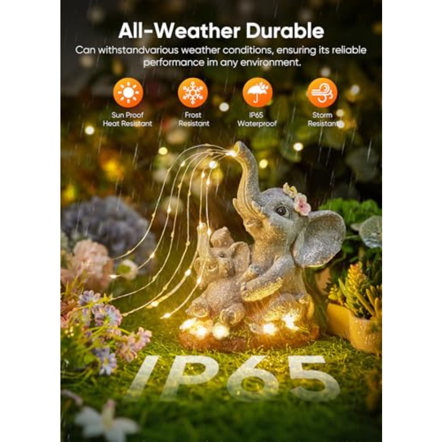 Solar-Elephant-Garden-Decor-St - огляд і ціна Outdoor Lighting Patio