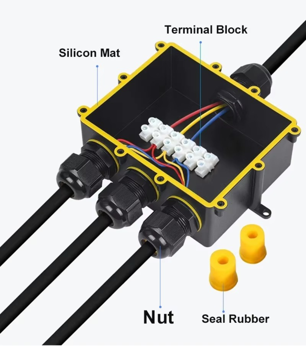 4Way 1In3Out IP68 Waterproof 4 - огляд і ціна Outdoor Lighting Underground Wiring