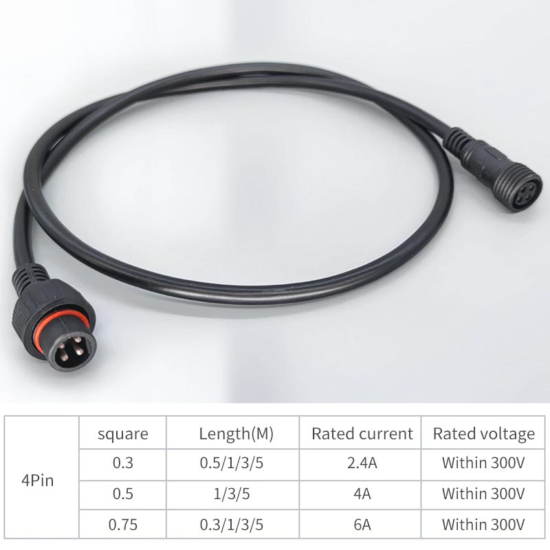 Male Famale Plug Cable 4Pin Wa - огляд і ціна Outdoor Lighting Connectors