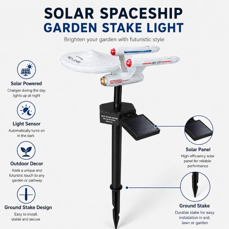 Star Trek USS Enterprise Solar - огляд і ціна Landscape Spike Light