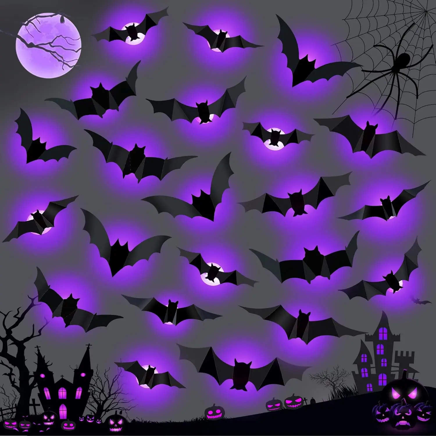 Halloween LED Bats Spider Deco - огляд і ціна Lighting Wedding Outdoor