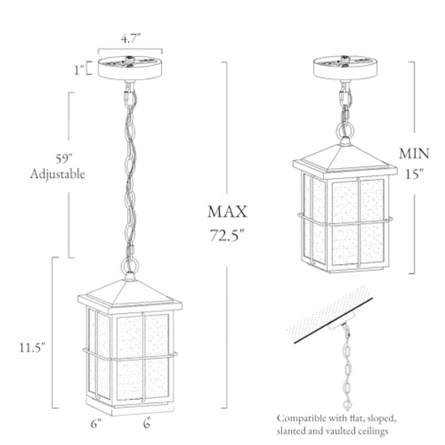 Outdoor Pendant Light Fixture, - огляд і ціна Outdoor Lighting Fixtures
