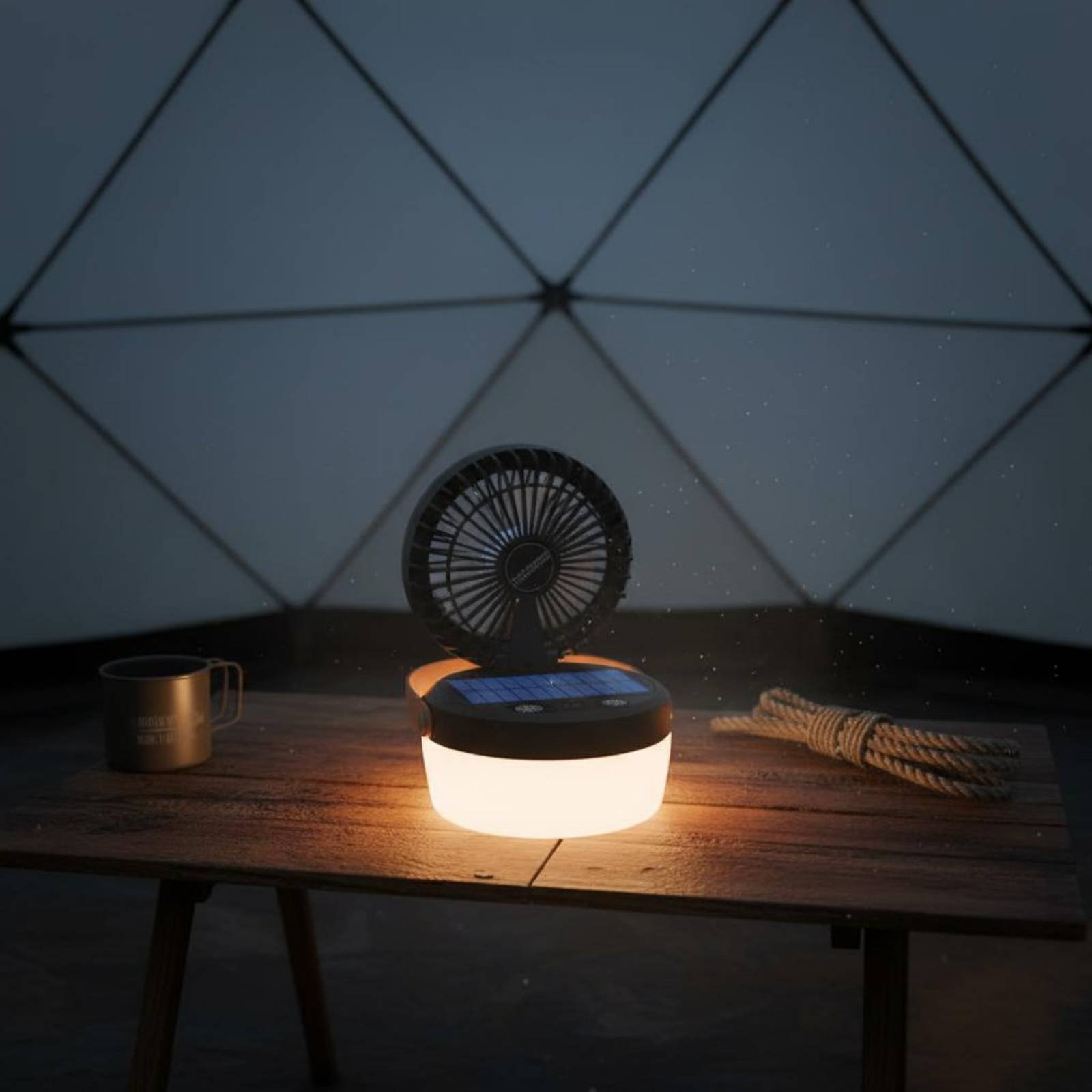 Solar Camping Fan Lantern Fold - огляд і ціна Outdoor Lighting Design
