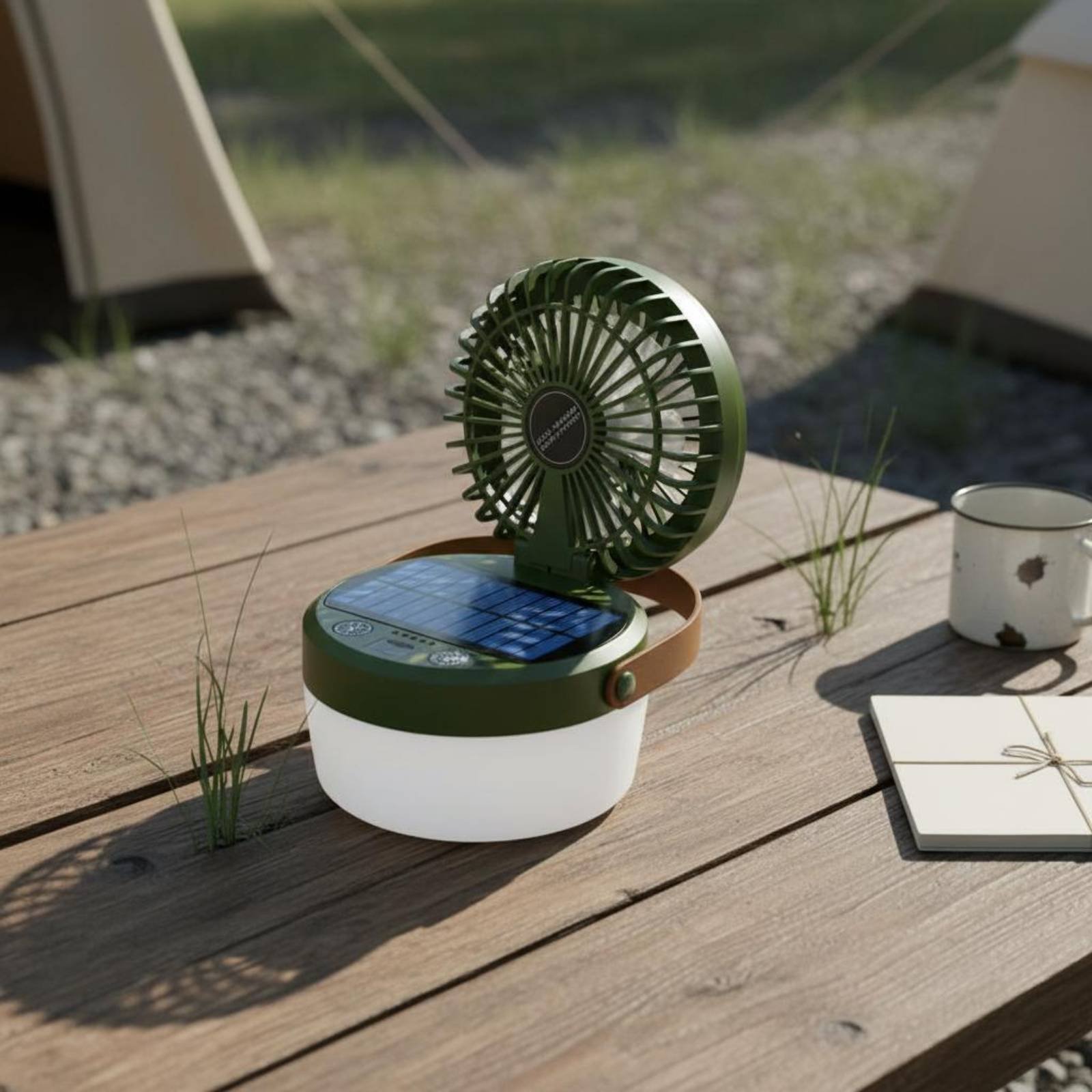 Solar Camping Fan Lantern Fold - огляд і ціна Outdoor Lighting Design