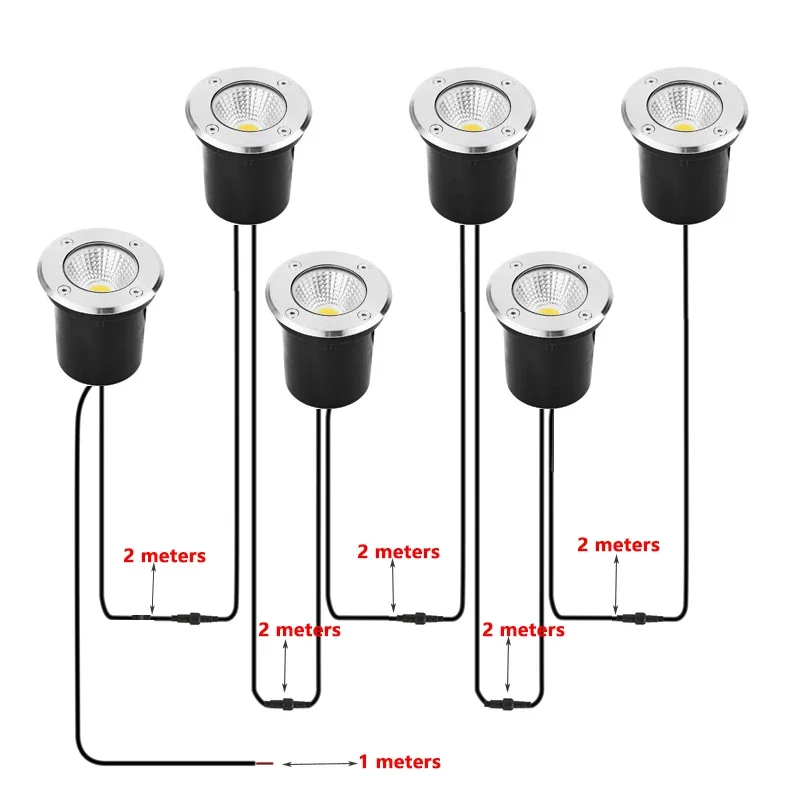 2-Meter IP67 Waterproof LED Un - огляд і ціна Outdoor Lighting Underground Wiring