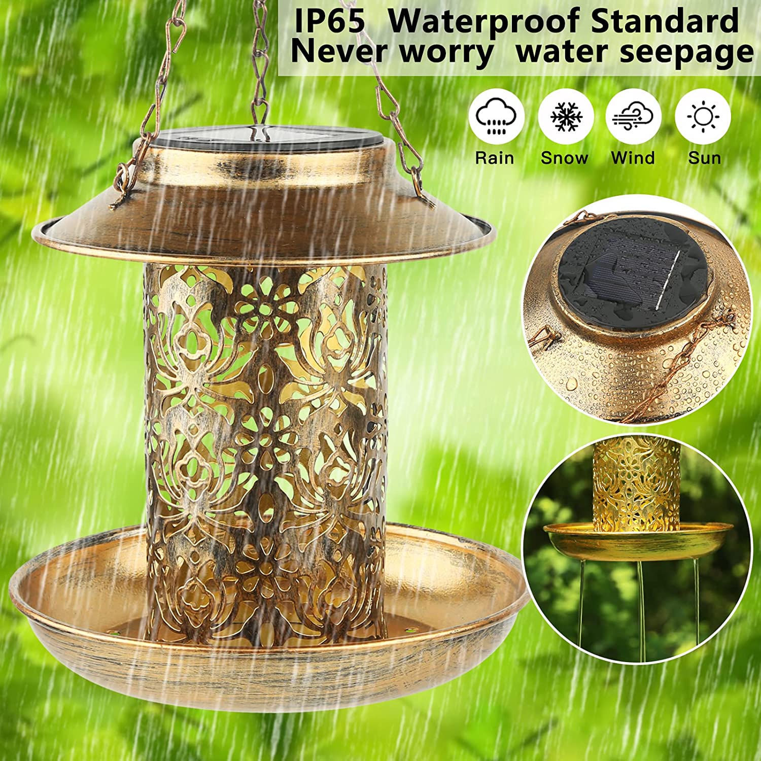 Solar Bird Feeder Metal Outdoo - огляд і ціна Outdoor Lighting Ideas For House