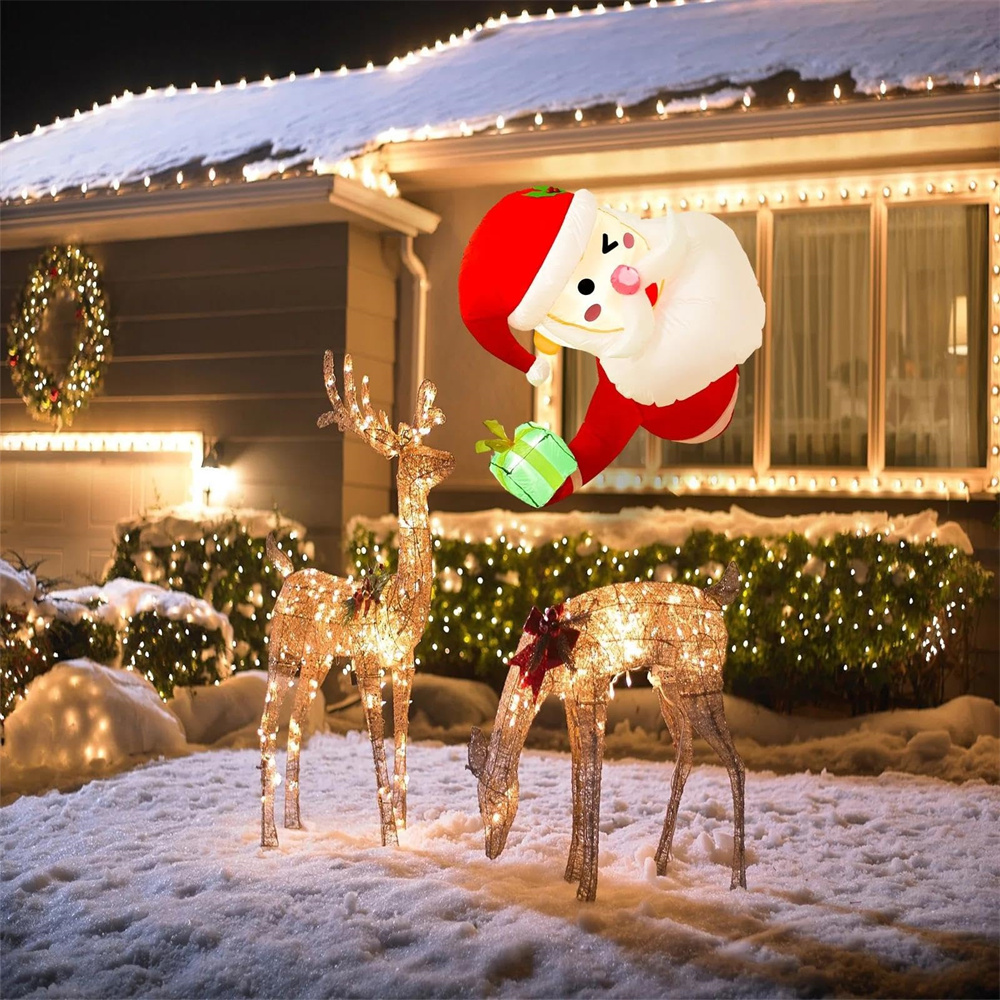 3.5Ft Christmas Inflatable San - огляд і ціна Xmas Outdoor Lighting Decorations