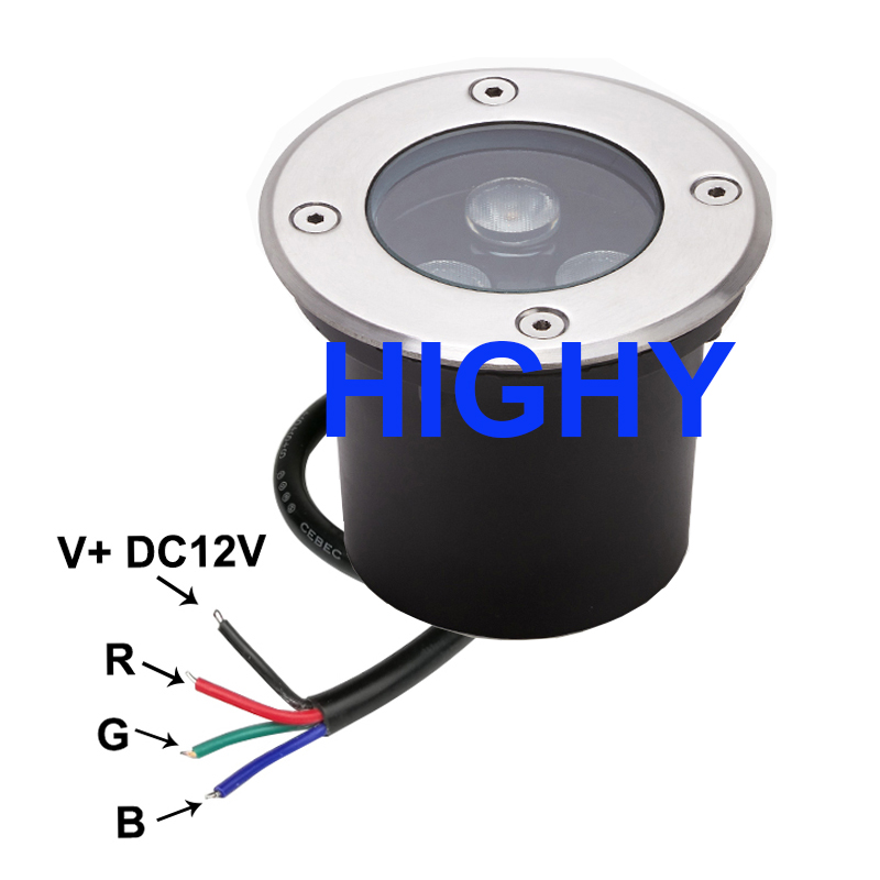 4-wire RGB LED Underground Lig - огляд і ціна Outdoor Lighting Underground Wiring
