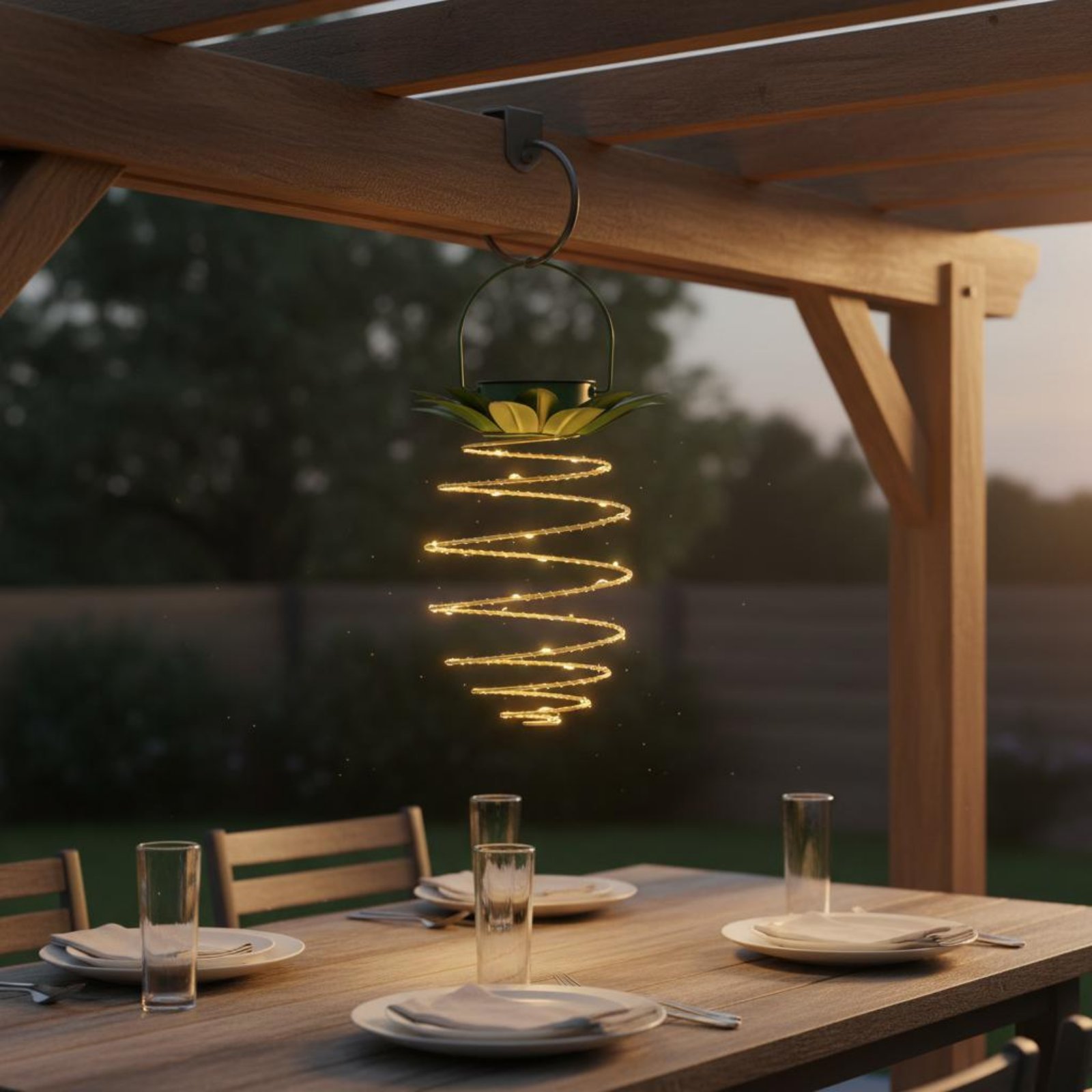 2 Pieces Solar Pineapple Lamp  - огляд і ціна Outdoor Lighting Patio