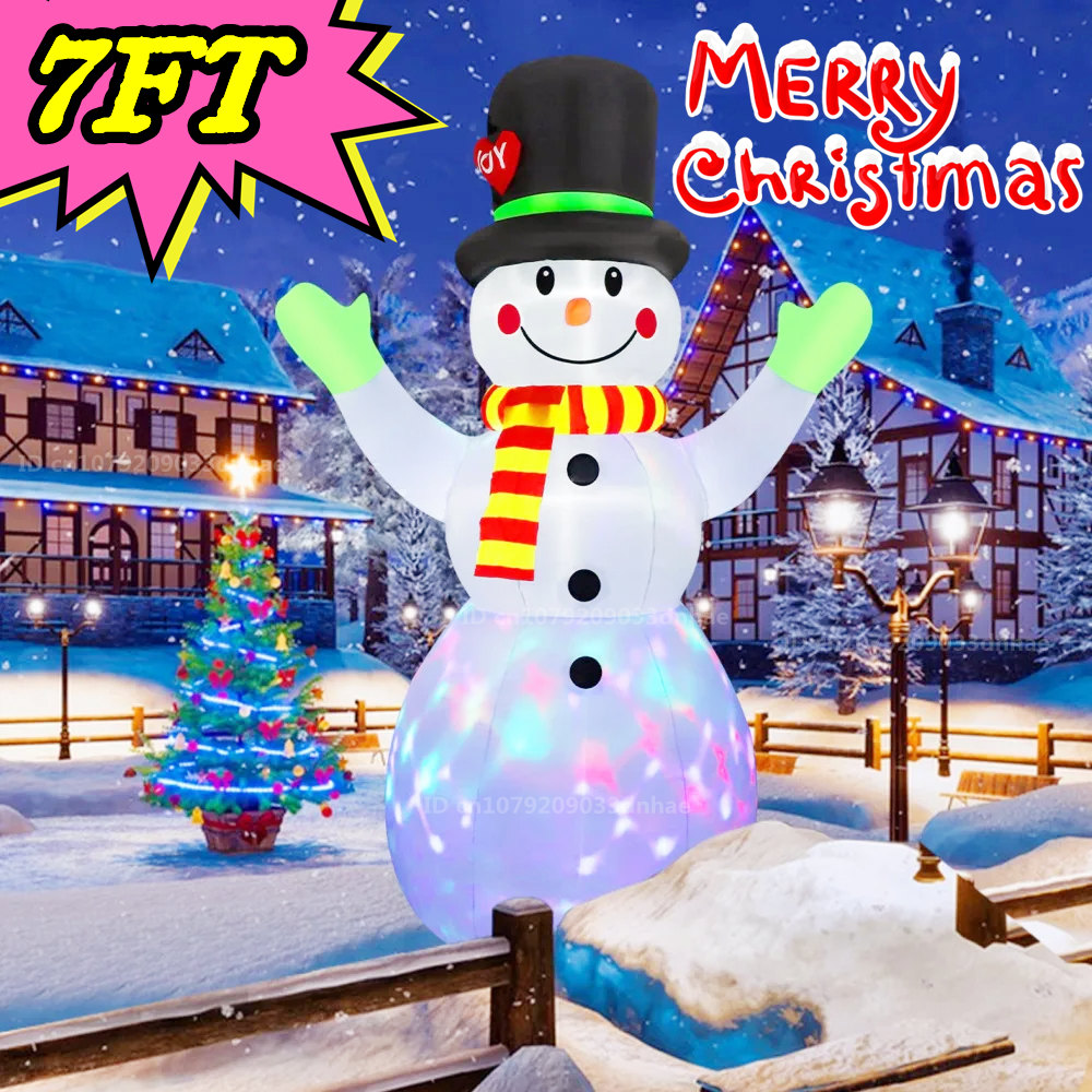 2.2M/7FT Christmas Inflatable  - огляд і ціна Xmas Outdoor Lighting Decorations