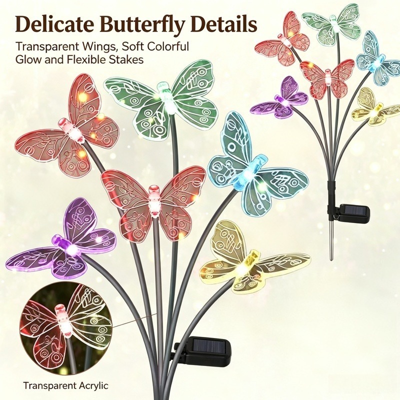 Solar Powered Butterfly Lights - огляд і ціна Outdoor Lighting Patio