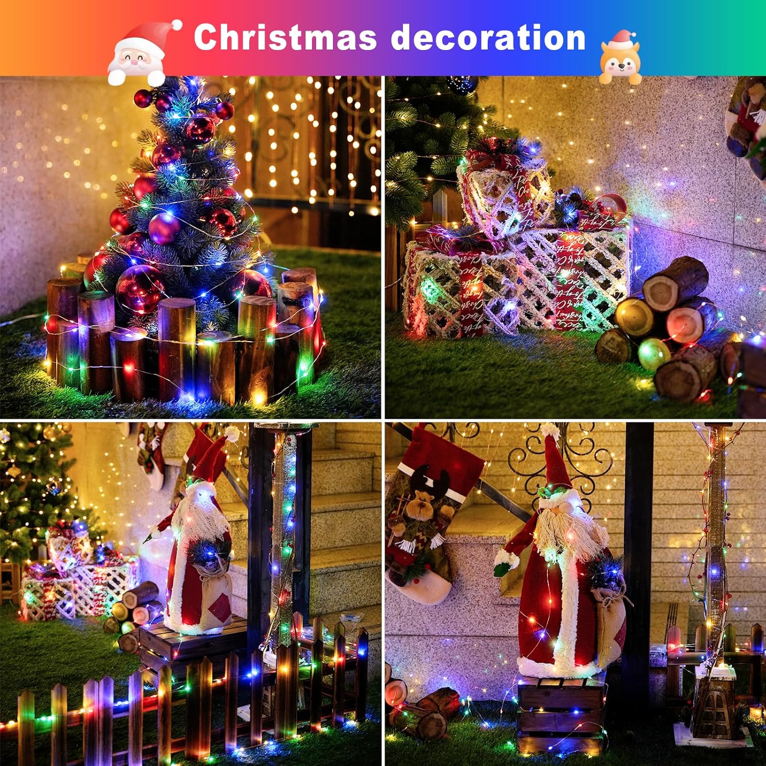 Christmas Outdoor Solar String - огляд і ціна Xmas Outdoor Lighting Decorations