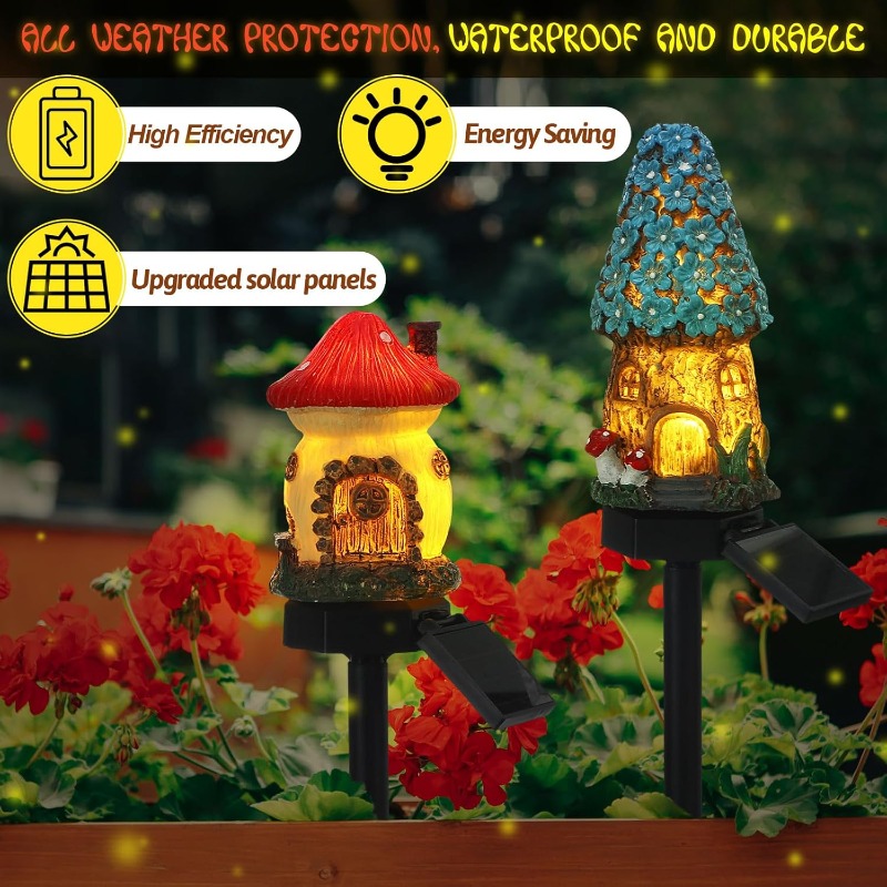 New Solar Resin Flower House L - огляд і ціна Landscape Spike Light