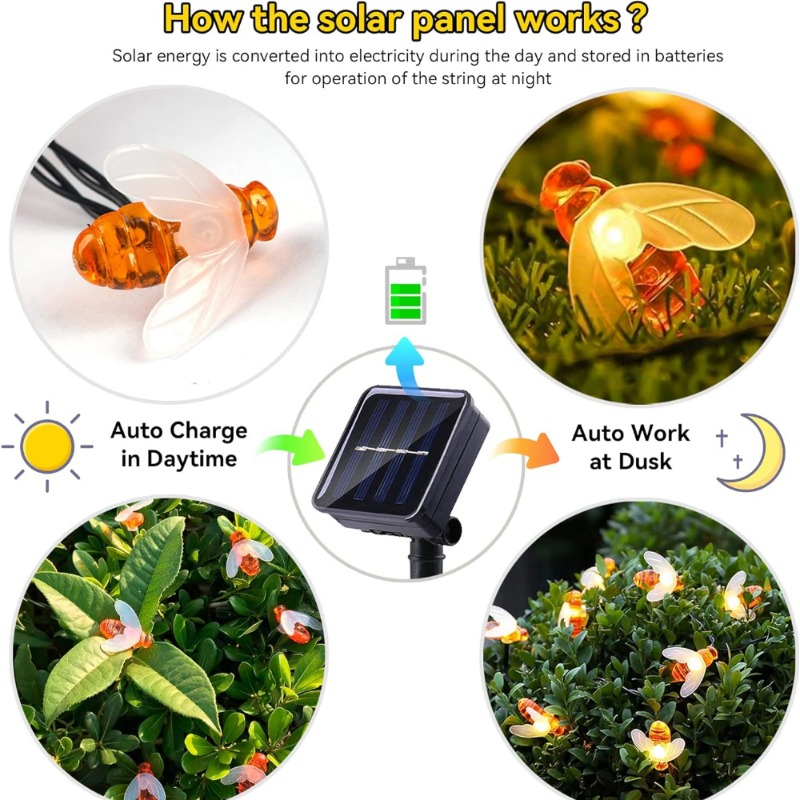 Solar Bee String Light 7m 50 L - огляд і ціна Lighting Wedding Outdoor