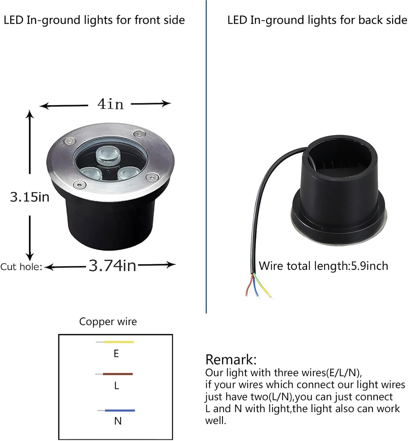 4 Pack Outdoor In Ground Light - огляд і ціна Outdoor Lighting Underground Wiring