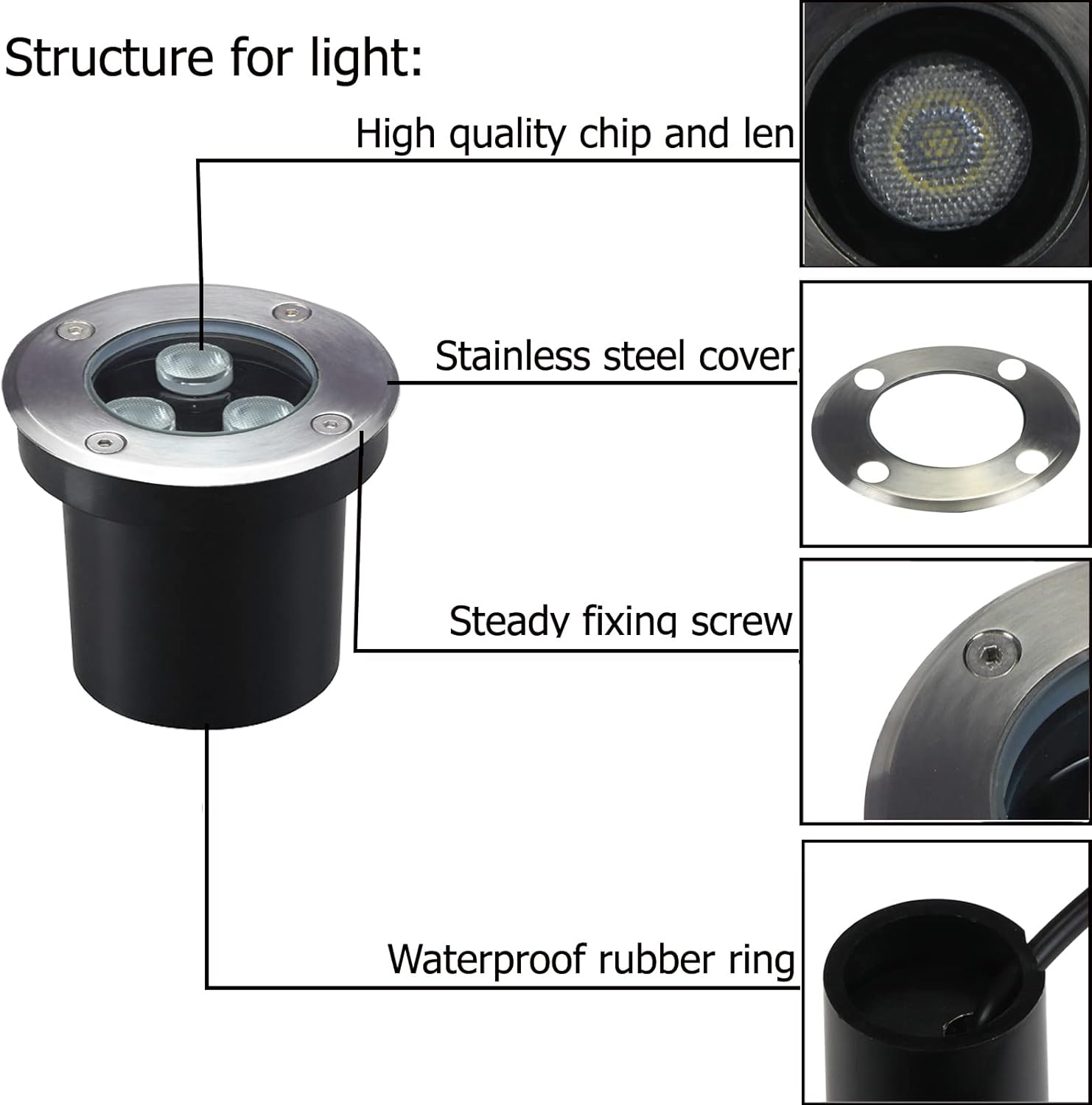 4 Pack Outdoor In Ground Light - огляд і ціна Outdoor Lighting Underground Wiring
