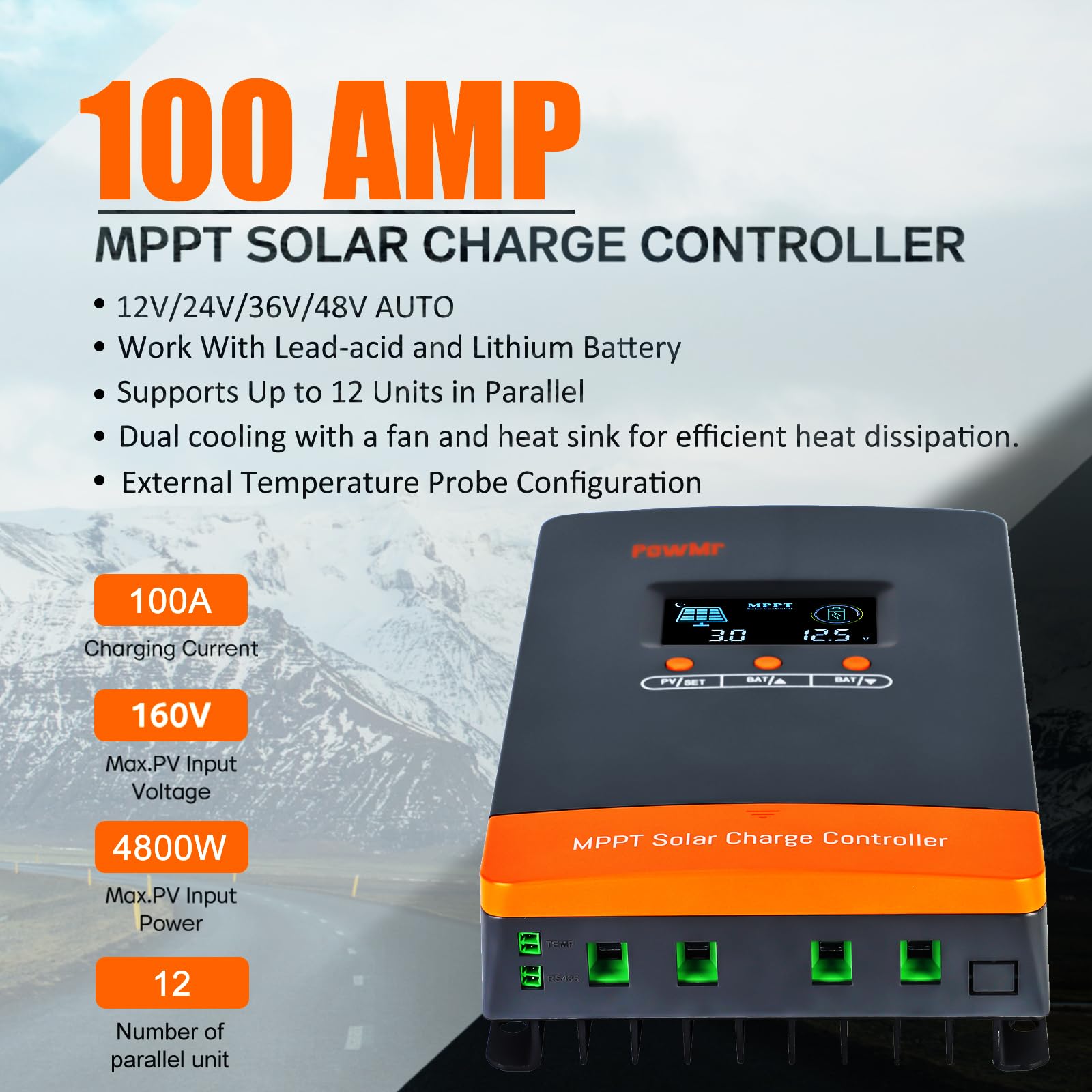 PowMr 100A MPPT Solar Charge C - огляд і ціна Outdoor Lighting Warehouse
