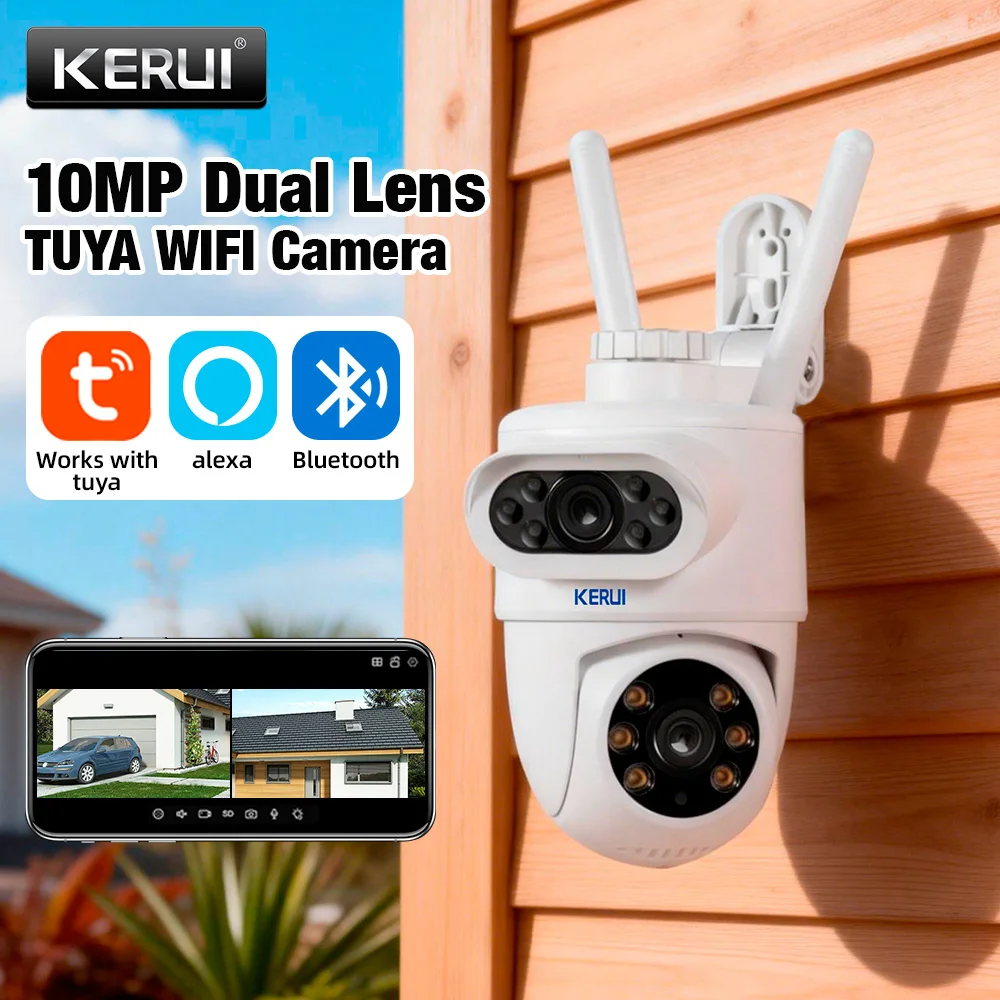 KERUI 5K 10MP Dual Lens PTZ WI - огляд і ціна Outdoor Lighting Track