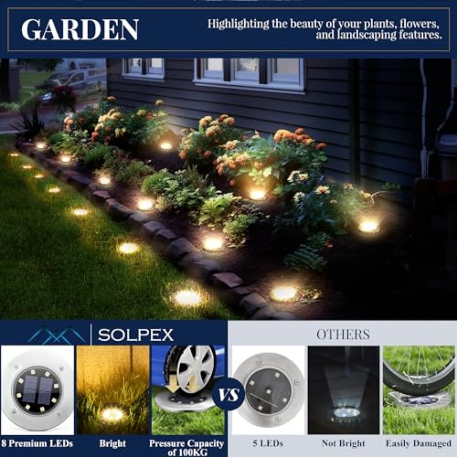 Solar Ground Lights Solar Ligh - огляд і ціна Outdoor Lighting Patio
