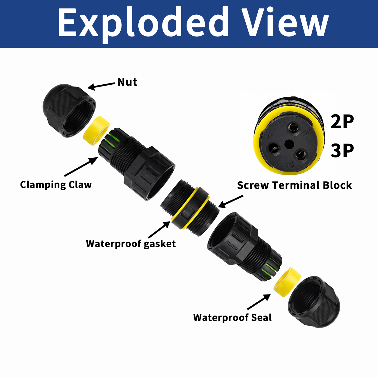 IP68 Mini Waterproof Inline Ca - огляд і ціна Outdoor Lighting Connectors